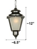 Classic Silver Grey Outdoor Lantern Light