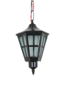 Victorian 8 Inch Wide Black Crinkle Aluminium Traditional Pendant Ceiling Hanging Light