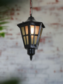 Victorian 8 Inch Wide Black Crinkle Aluminium Traditional Pendant Ceiling Hanging Light