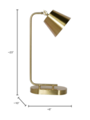 Adjustable Brushed Brass Table Lamp