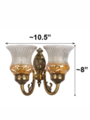 Lustrous Double Antique Brass Wall Light