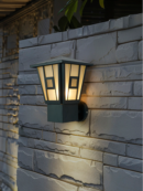 Mid-Century Modern Charm: Outdoor Wall Light with Frosted Glass Diffuser