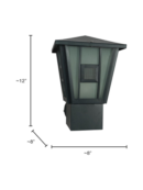 Mid-Century Modern Charm: Outdoor Wall Light with Frosted Glass Diffuser