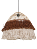 Two-Tone Cane and Macrame Pendant Light