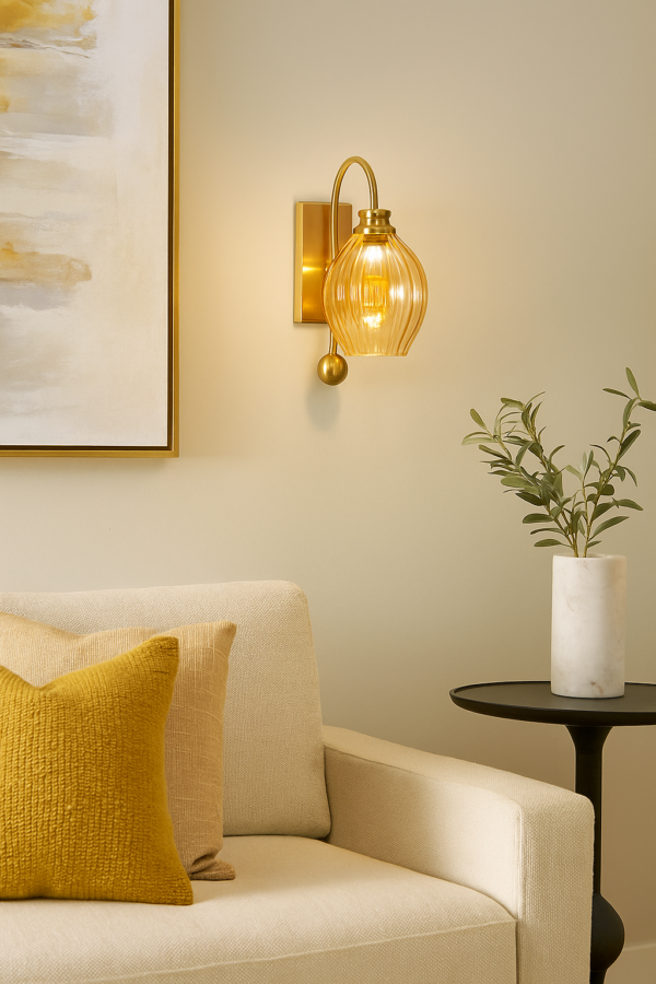 ALD-AMIRA Edison Style Antique Wall Sconce with Lustre Glass - Image 5