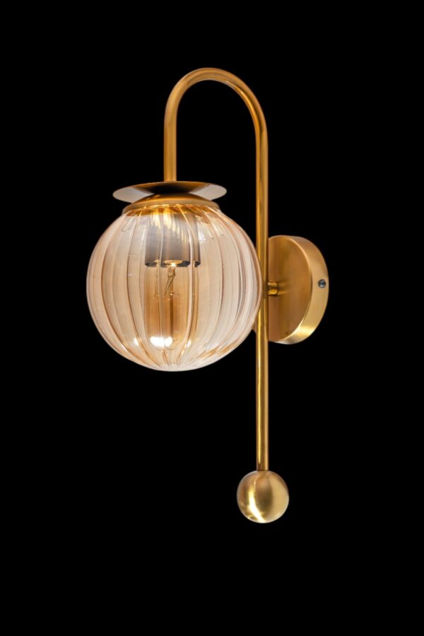 ALD-AMIRA Antique Curved Style Wall Light with Metal Frame - Image 5