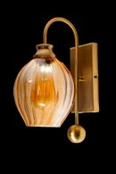 ALD-AMIRA Edison Style Antique Wall Sconce with Lustre Glass