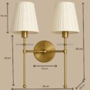 ALD-AMIRA Double Long Sconce with Double Fabric Shade