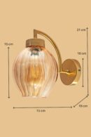ALD-AMIRA Simple Curved Lustre Glass Modern Wall Light
