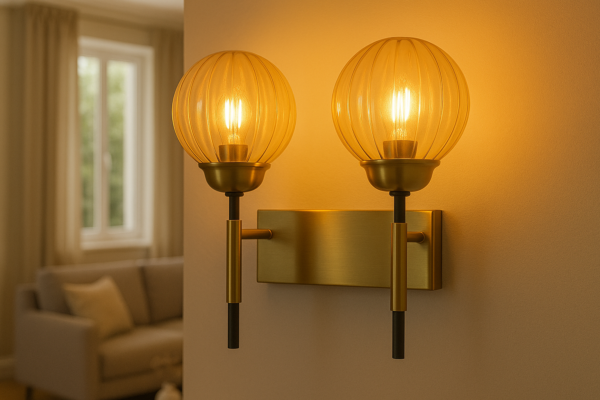 ALD-AMIRA Amber Lining Globe Matte Finish Double Wall Light - Image 2