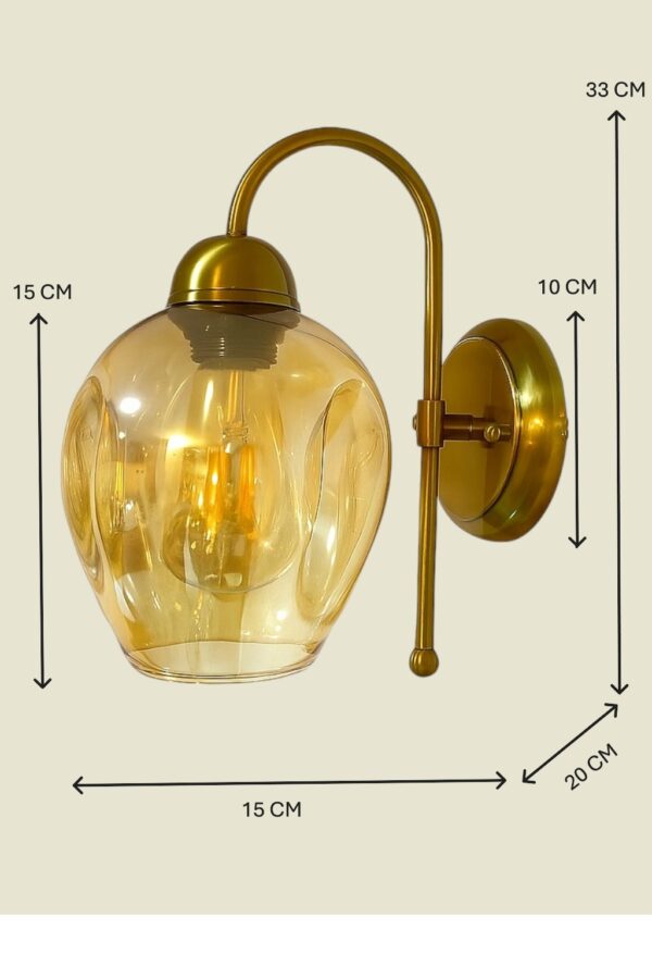 ALD-AMIRA Antique Gold Matte Finish Nordic Style Wall Light - Image 3