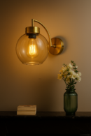 ALD-AMIRA Simple Curved Lustre Glass Modern Wall Light