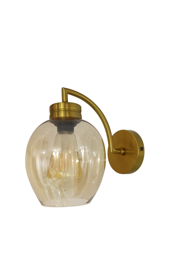 ALD-AMIRA Simple Curved Lustre Glass Modern Wall Light - Image 5