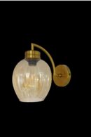 ALD-AMIRA Simple Curved Lustre Glass Modern Wall Light
