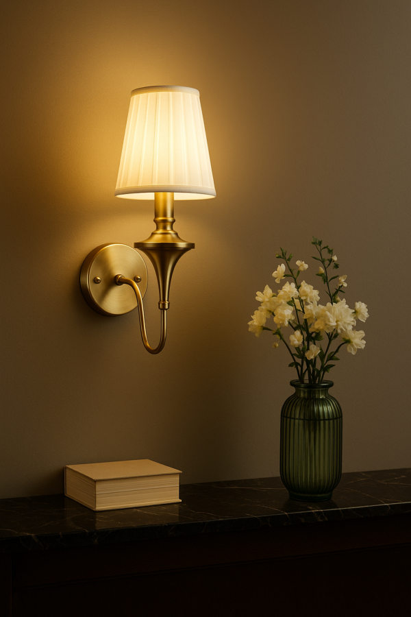 ALD-AMIRA Imperial Grace Vintage Brass Wall Light