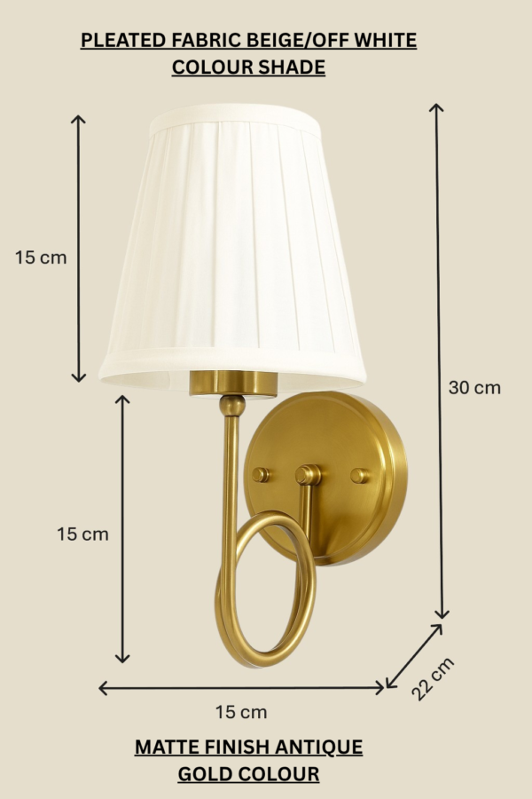 ALD-AMIRA Twist Wall Sconce with Antique Gold Matte Finish - Image 4