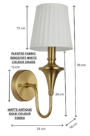 ALD-AMIRA Imperial Grace Vintage Brass Wall Light