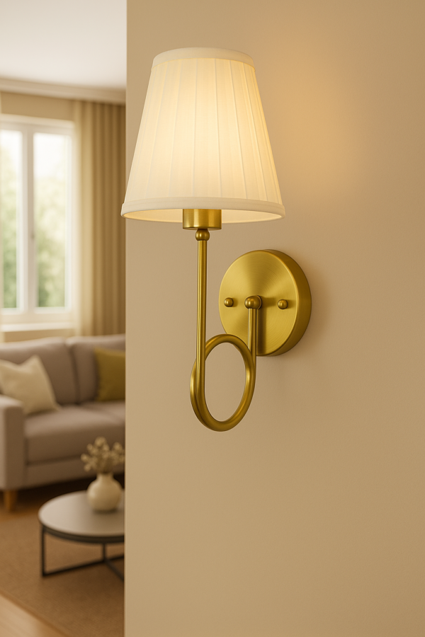 ALD-AMIRA Twist Wall Sconce with Antique Gold Matte Finish