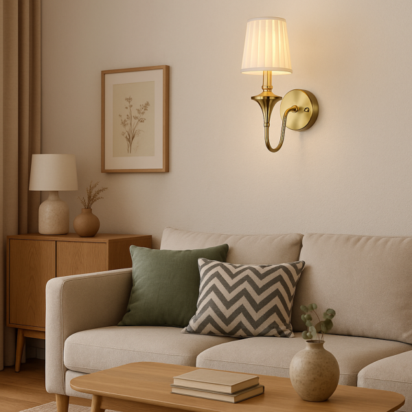 ALD-AMIRA Imperial Grace Vintage Brass Wall Light - Image 6