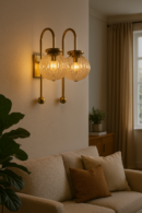 ALD-AMIRA Antique Curved Style Double Wall Sconce