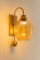 ALD-AMIRA Edison Style Antique Wall Sconce with Lustre Glass