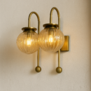 ALD-AMIRA Antique Curved Style Double Wall Sconce