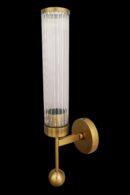 ALD-AMIRA Vertical Cylinder Ribbed Glass Shade with Warm LED Glow